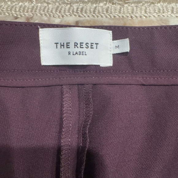 The Reset R Label Dress Pants Womens Medium Wine Ponte Ankle Length New - Picture 5 of 7